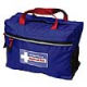 Blue first aid kit bag essential for powerboating safety; compact design with easy-access, ideal for emergencies at sea.