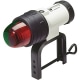 LED boat navigation light with red and green lenses, ideal for powerboats. Durable design for safe night boating.