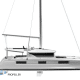 Side view of a sailboat diagram highlighting the rudder, propeller, and keel components for boating enthusiasts.