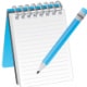 Blue notepad and pencil for jotting down powerboating tips and safety notes. Perfect for enthusiasts and beginners.